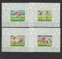 Niger 1984  Football Soccer World Cup Set Of 4 S/s Imperf. MNH -scarce- - 1986 – México