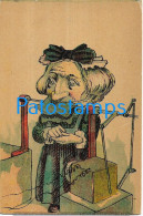 228116 ART ARTE HUMOR MACHINE TO SILENCE WOMEN POSTAL POSTCARD - Ohne Zuordnung