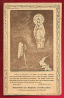 Image Pieuse Double Souvenir Des Grands Magasins Du Monde Catholique Lourdes - Un Nom = Marguerite Lasserre - Devotieprenten