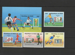 Niger 1986 Football Soccer World Cup Set Of 4 + S/s MNH - 1986 – México