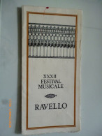 Programma "XXXII FESTIVAL MUSICALE RAVELLO 1984" - Programmi