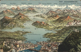 11741591 Vierwaldstaettersee SZ Panorama Brunnen - Autres & Non Classés