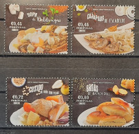 2015 - Portugal - MNH - Mediterranean Diet - 4 Stamps + Souvenir Sheet Of 1 Stamp - Neufs