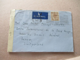 WW 2  LETTRE OPENED BY EXAMINER 8330 LETTRE OUVERTURE CENSURE - Guerre De 1939-45