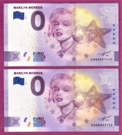 0-Euro KHAA 2021-1 MARILYN MONROE Set NORMAL + ANNIVERSARY - Prove Private