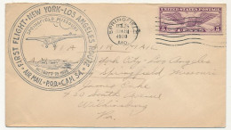 Etats Unis => Env Depuis Springfield M.O 25 Oct 1930 - First Flight New York  Los Angeles Route - P.O.D. Cam 34 - 1c. 1918-1940 Covers