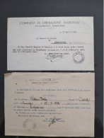 PARTIGIANI CORPO VOLONTARI LIBERTà CLN VILLAFRANCA LINIGIANA E SUMIRAGO UNITI - Historical Documents