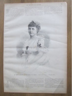 1884 Portrait MARIE HEILBRON  Opera Comique  Cantatrice  Chanteuse MANON   + Theatre Illustré - Unclassified