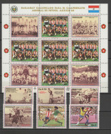 Paraguay 1986 Football Soccer World Cup Sheetlet + 6 Stamps MNH - 1986 – Mexico