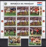 Paraguay 1986 Football Soccer World Cup Sheetlet + 2 Stamps MNH - 1986 – México