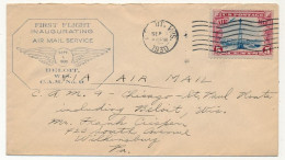 Etats Unis => Env Depuis Beloit Wisc 1 Sept 1930 - First Flight Inaugurating Beloit Wis C.A.M N°9 - 1c. 1918-1940 Storia Postale