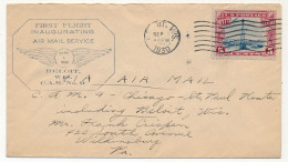 Etats Unis => Env Depuis Beloit Wisc 1 Sept 1930 - First Flight Inaugurating Beloit Wis C.A.M N°9 - Lettres & Documents