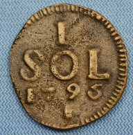 Duché De Luxembourg • 1 Sol 1795 • Faux D'époque ? • Monnaie Obsidionale • François II •Luxemburg •  [24-747] - Lussemburgo