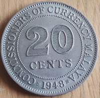 MALAYA : 20 CENT 1948 KM 9 UNC - Maleisië