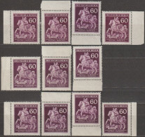 02/ Pof. 102, Basic Colors; Almost Complete Border Stamps - Nuovi