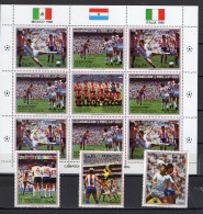 Paraguay 1987 Football Soccer World Cup Sheetlet + 3 Stamps MNH - 1986 – Messico