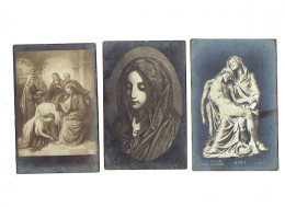 Lot 3 Cpa - La Sainte Vierge - Pieta Abbaye Hautecombe G. BRUN - Jesus Chez Simon - GG 5496 / 5877 - - Maagd Maria En Madonnas