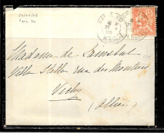 K5 - MOUCHON SUR LETTRE DE PARIS 80 DU 29/04/1903 - 1877-1920: Semi-moderne Periode