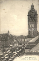 11738752 Basel BS Rathausturm Blick Auf Den Marktplatz Basel BS - Andere & Zonder Classificatie