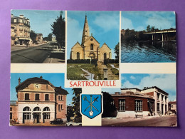 78   CPSM    SARTROUVILLE   Multivues    5 Vues   Blason    Bon état - Sartrouville