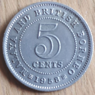 MALAYA & British BORNEO ; 5 CENT 1958 KM 1 - Maleisië