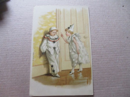 CARTE ILLUSTRATEUR PIERROT COLOMBINE FACHERIE - Sonstige & Ohne Zuordnung