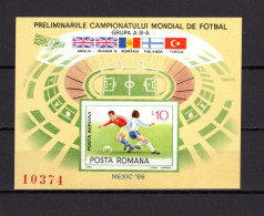 Romania 1985 Football Soccer World Cup, Space S/s Imperf. MNH - 1986 – México