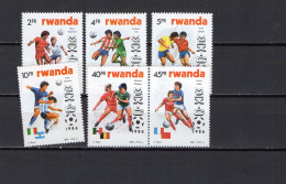 Rwanda 1986 Football Soccer World Cup Set Of 6 MNH - 1986 – Mexico