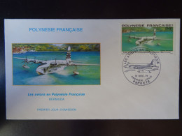 Polynésie Française Les Avions En Polynésie Bermuda Oblitération EPJ Papeete 17 Décembre 1979 - Oceania