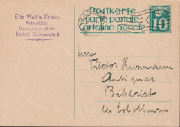 1925 Ganzsache Zum: 106 10 Cts. Grün  ⵙ BASEL 2 - Interi Postali