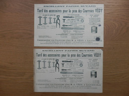 LOT DE 2 BUVARDS COURROIES M.A. VEDY LOUVIERS EURE - Autres & Non Classés