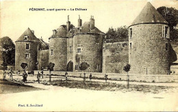 *Lot De 2 CPA - 80 - PERONNE - Le Château Avant Guerre - Les Ruines Du Château - Animée - Peronne