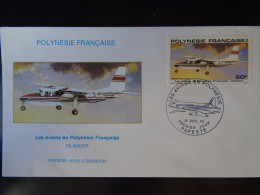 Polynésie Française Les Avions En Polynésie Islander Oblitération EPJ Papeete 17 Décembre 1979 - Oceania