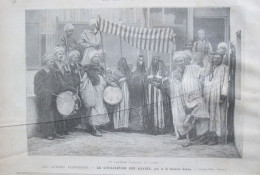 1884  Gravure  Egypte Le Caire Cortege Nuptial Mariage  Femme Voilée Religion Arabe Musulman  Mariage - Kairo