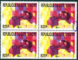 Cote D'Ivoire, 2004- Les Tableaux D'artistes- 825F,plate By 4 Stamps. NewNH - Côte D'Ivoire (1960-...)