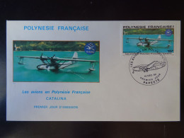 Polynésie Française Les Avions En Polynésie Catalina Oblitération EPJ Papeete 15 Décembre 1980 - Océanie