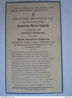 Doodsprentje Joanna Goormans Kessel 1938 Baby Kindje Van Joannes En Maria Germaine Bogaerts - Imágenes Religiosas