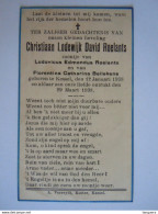 Doodsprentje Christiaan Lodewijk David Roelants Kessel 1938 Baby Kindje Van Ludovicus En Fiorentina Catharina Bellekens - Andachtsbilder