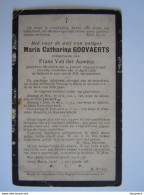 Doodsprentje Maria Catharina Goovaerts Mechelen 1853 - 1918 Echtg. Frans Van Der Auwera - Imágenes Religiosas