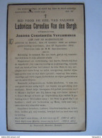 Doodsprentje Ludovicus Cornelius Van Den Bergh Kessel 1869 1936 Echtg Joanna Constantia Vercammen - Devotieprenten