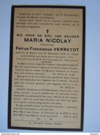 Doodsprentje Maria Nicolay Kessel 1858 - 1936 Wed. Petrus Franciscus Verreydt - Andachtsbilder