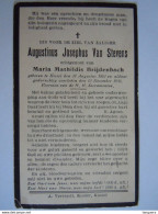 Doodsprentje Augustinus Josephus Van Stevens Kessel 1862 - 1936 Echt. Maria Mathildis Brijdenbach - Devotieprenten