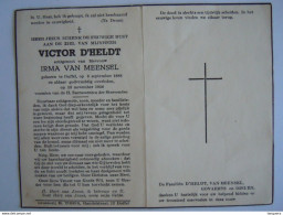 Doodsprentje Victor D'Heldt Duffel 1888-1936 Echtg. Irma Van Meensel - Images Religieuses