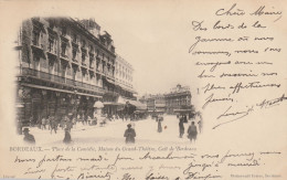 FR3052  --  BORDEAUX  --  PLACE DE LA COMEDIE  --  MAISON DU GRAND - THEATRE   --  CAFE DE BORDEAUX  --  1901 - Bordeaux