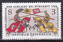 Austria, 1978, Battle Of Durnkrut & Jedenspeigen 700th Anniv, 3s, MNH - Nuovi