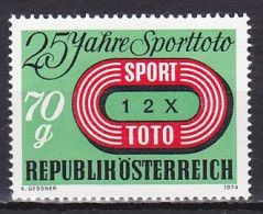 Austria, 1974, Sports Pool 25th Anniv, 70g, MNH - Neufs