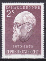 Austria, 1970, Karl Renner , 2s, MNH - Ungebraucht