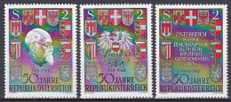 Austria, 1968, Republic 50th Anniv, Set, MNH - Unused Stamps