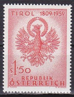 Austria, 1959, Liberation Of Tyrol 150th Anniv, 1.50c, MNH - Nuovi