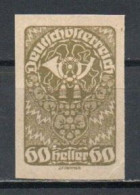 Austria, 1919, Posthorn, 60h/Imperf, MH - Ongebruikt